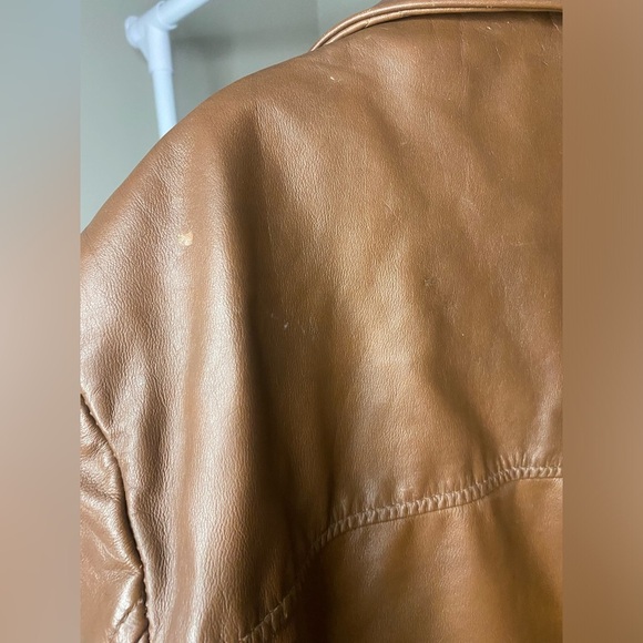 Vintage Sears The Leather Shop leather coat with faux fur lining - Picture 9 of 15